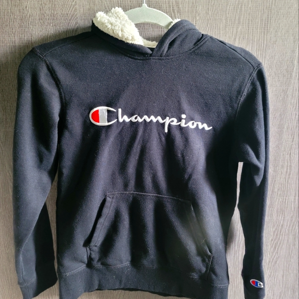 Champion Fur Hoodie Boys Size M
